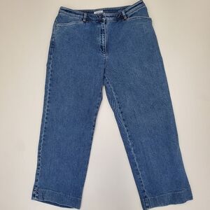Blue Denim Minimalist Cropped Jeans